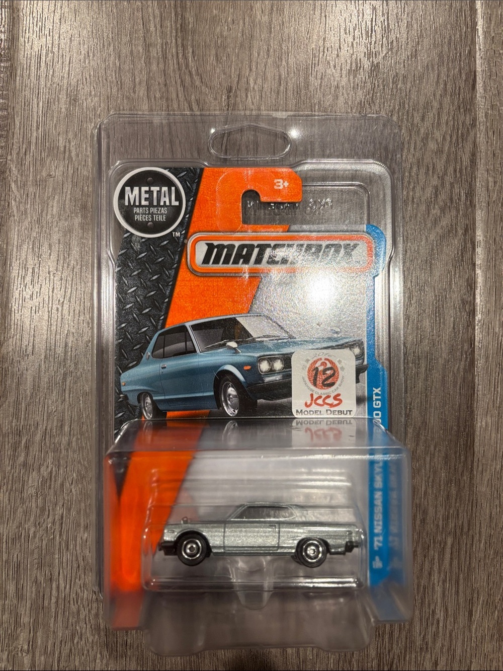 Matchbox '71 Nissan Skyline 2000 GTX Silver JCCS Model Debut Diecast Car NIP